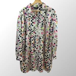 Slim Factor By Investments Plus 3X Oversized Button Up Blouse Top